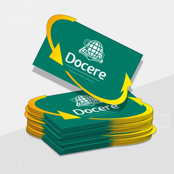 Tarjetas de presentación 90x55 mm Impresa 1 cara TROQUELADAS Cod. GJD202