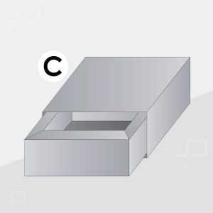 Cajita Modelo C Tamaños aprox:10x10x3cm - 8x8x2 cm Cod. GJD143