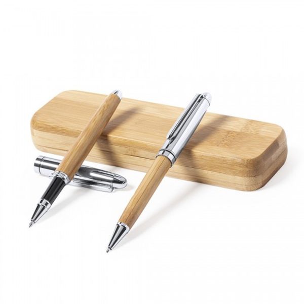 Set bolígrafos bambú Cod. GJD23