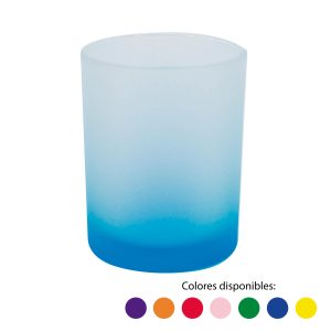 VASO 11 OZ EMPAVONADO COLOR Cod. GJD223