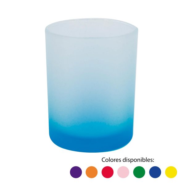 VASO 11 OZ EMPAVONADO COLOR Cod. GJD223