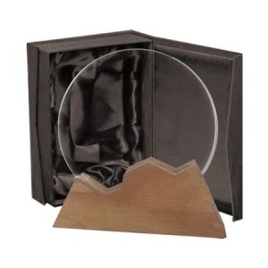 Galvano Cristal con Base de Madera Cod. GJD375