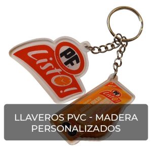 Llaveros PVC - Madera