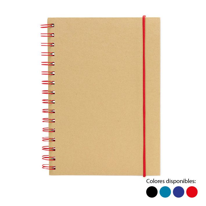 Libreta Kraf resorte 21 x 14 cm Cod. GJD580